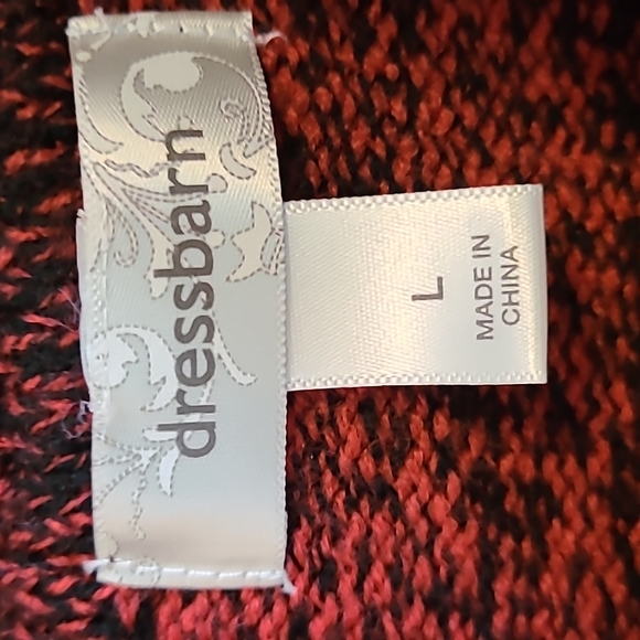 Dressbarn Red and Black Sweater Dress - Picture 2 of 2